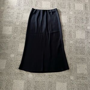 Zara Black Midi A-Line Skirt for Work